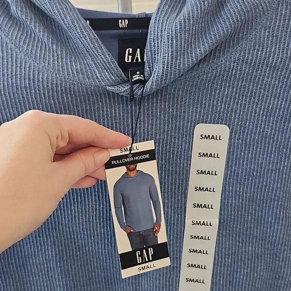 Gap blue Hooded Men's shirt, small - Picture 3 of 6